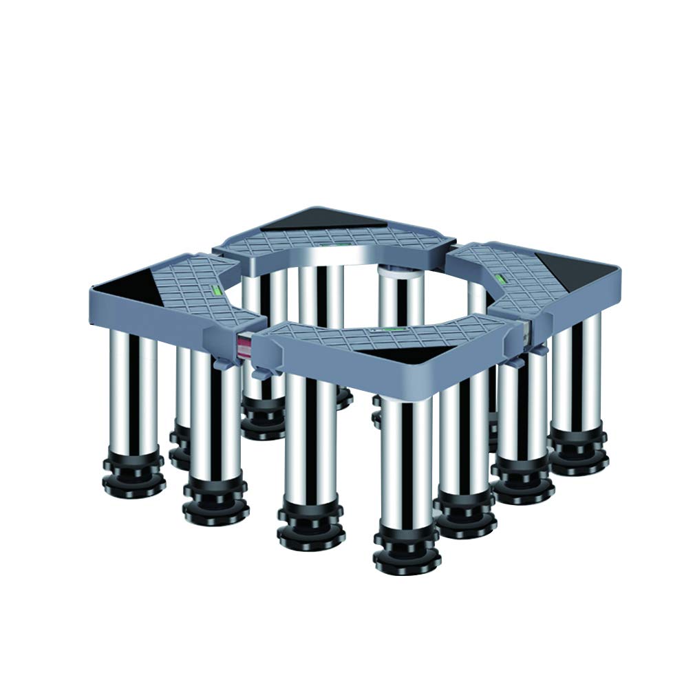Einstellbar Waschmaschine Sockel Untergestell Stabiles Podeste & Rahmen für Trockner HöHe 24-27cm Kühlschrank und Gefrierschrank Sockel Podest Universal-Basis mit 4/8/12 Stützbeine