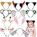 BHGT 10 Pz Cerchietti Capelli Orecchie Animali Fascia Accessori per Travestimento Costume Festa Carnevale Halloween Cosplay Spettacolo Donna Ragazza