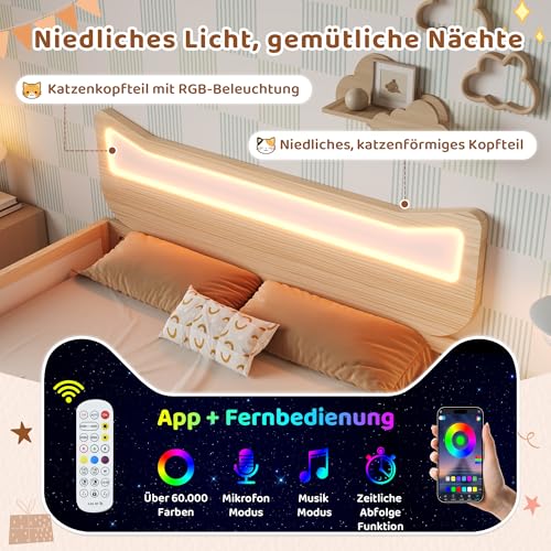 Cama infantil con rejilla protectora de roble y cajones para ordenar dormitorios 6