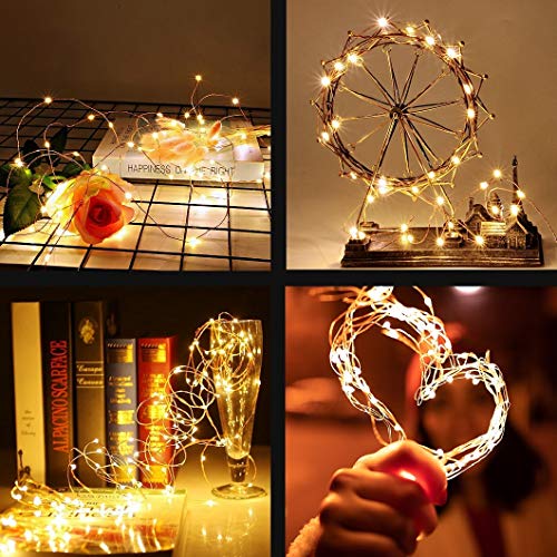 4-Pack Fairy Lights Battery Operated With Timer, Waterproof 16Ft 50 Led String Lights Outdoor Indoor, Twinkle Lights For Bedroom Home Diy Wedding Birthday Christmas Parties Centerpiece (Warm White) #TOP5