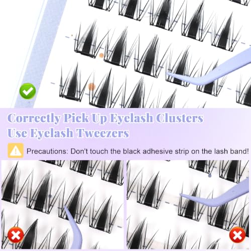 Image of MAYCREATE Self Adhesive Lashes Cluster Lashes 100pcs Spiky Eyelash Kit | 9-11mm Maple Leaf Style, Soft Lightweight Fibers, Natural Blending, Comfortable & Beginner-Friendly, Daily /Party /Travel Use