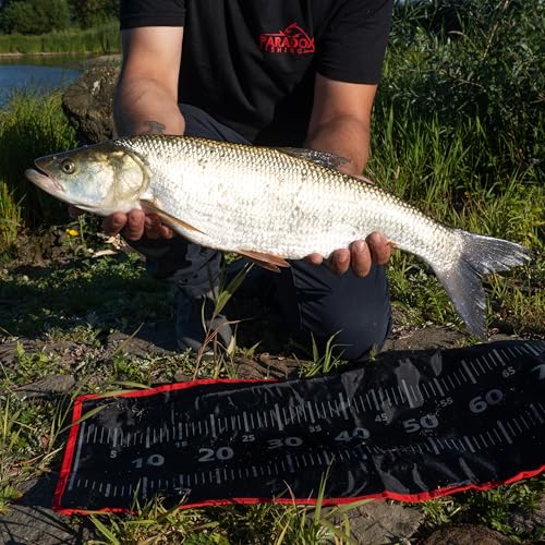 Paradox Fishing Abhakmatte Angeln 140 * 35cm I Raubfisch Abhakmatte mit Maßband I Abhakmatten – Fischmatte