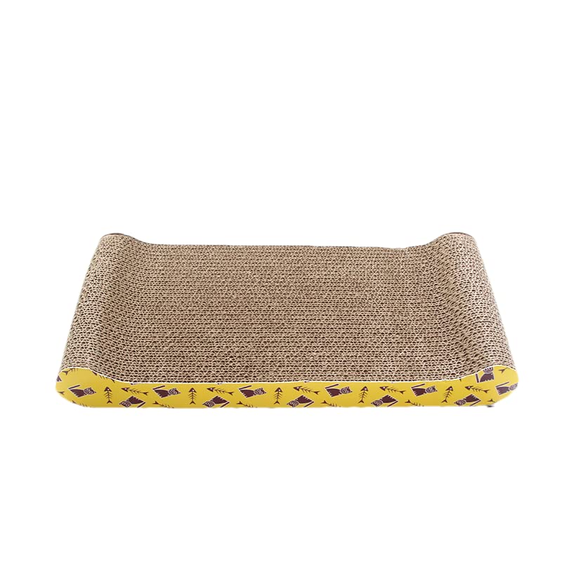 COOLBABY Cat Scratcher Cardboard, Reversible Corrugated Scratching Pad Replacement Lounge Sofa Bed（bone shape）, YLY1009-GT