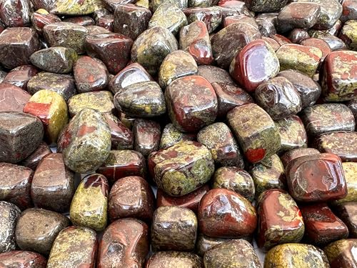 Image of 1 /2 LB Dragon Blood Jasper Tumbled Stones, Polished Dragon Blood Jasper Gemstone, Dragon Blood Jasper Healing Crystals (Dragon Blood Jasper)