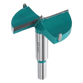 Forstner Drill Bits 60mm, Tungsten Carbide Wood Hole Saw Auger Opener, Woodworking Hinge Hole Drilling Boring Bit Cutter