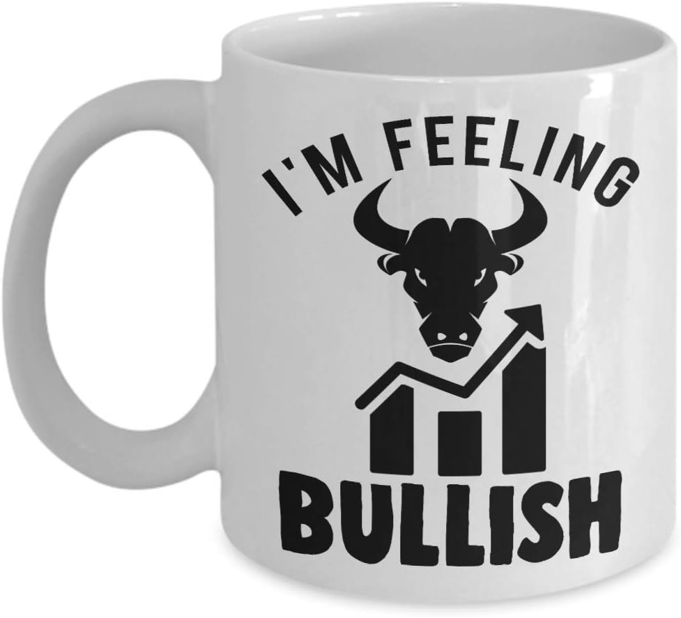 CustUmmMerchCustUmmMerch Feeling Bullish Stock Market Coffee Mug Stock Broker Investor Crypto Investing Day Trader