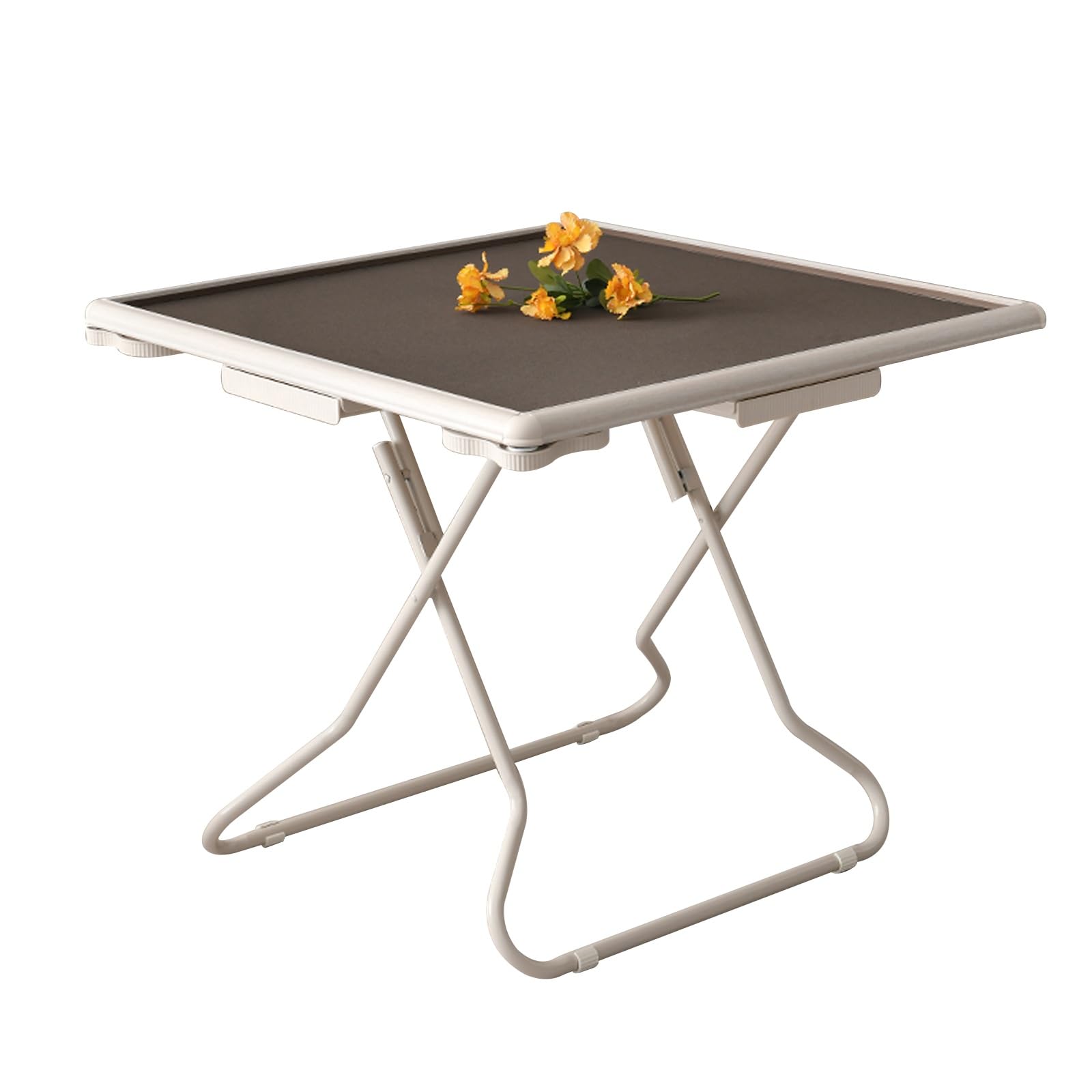 Tavolo da gioco pieghevole con contenitore e portabicchieri, design portatile per carte e giochi Domino, soluzione salvaspazio