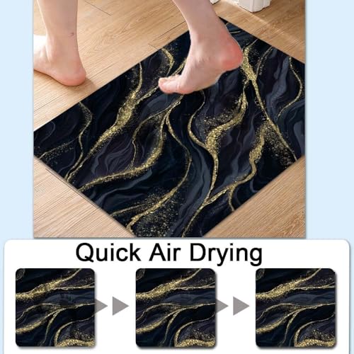 Image of FIGMENT 3D Anti-Slip Water Absorbent Bathroom Mat | Quick Dry Rectangular Bath Mat for Home, Kitchen Doorway, Office & Entryway Use | Soft, Odour-Free & Easy Clean Floor Mat (60x40 cm)