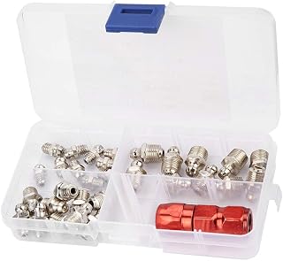 Bico de graxa de metal, 31 peças resistente à ferrugem bico de graxa de alta dureza M6 M8 M10 para caminhão