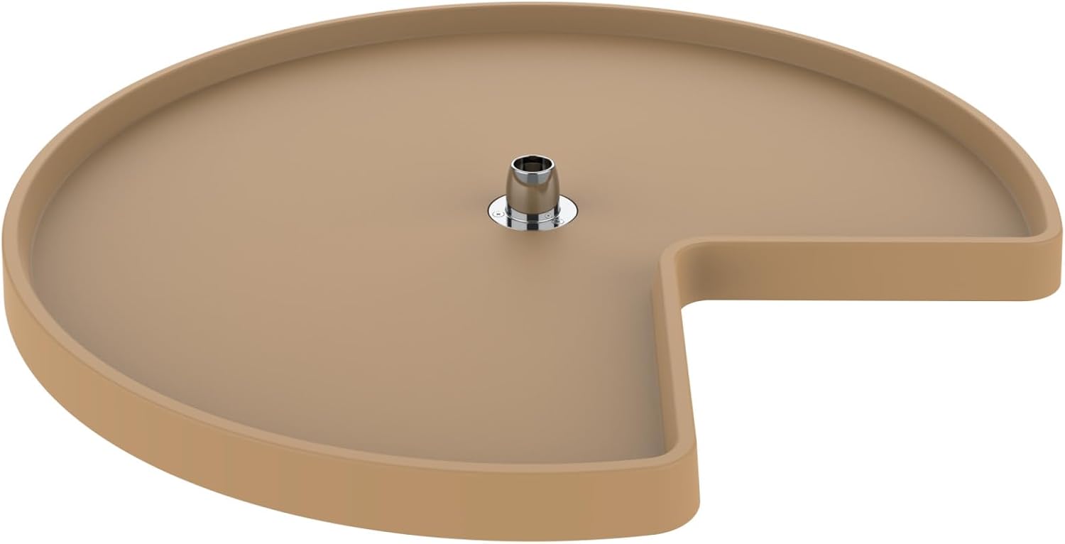 REV-A-SHELF Polymer Kidney-Shaped 1-Shelf Lazy Susan Shelf for Corner Base Cabinets (No Post Included)