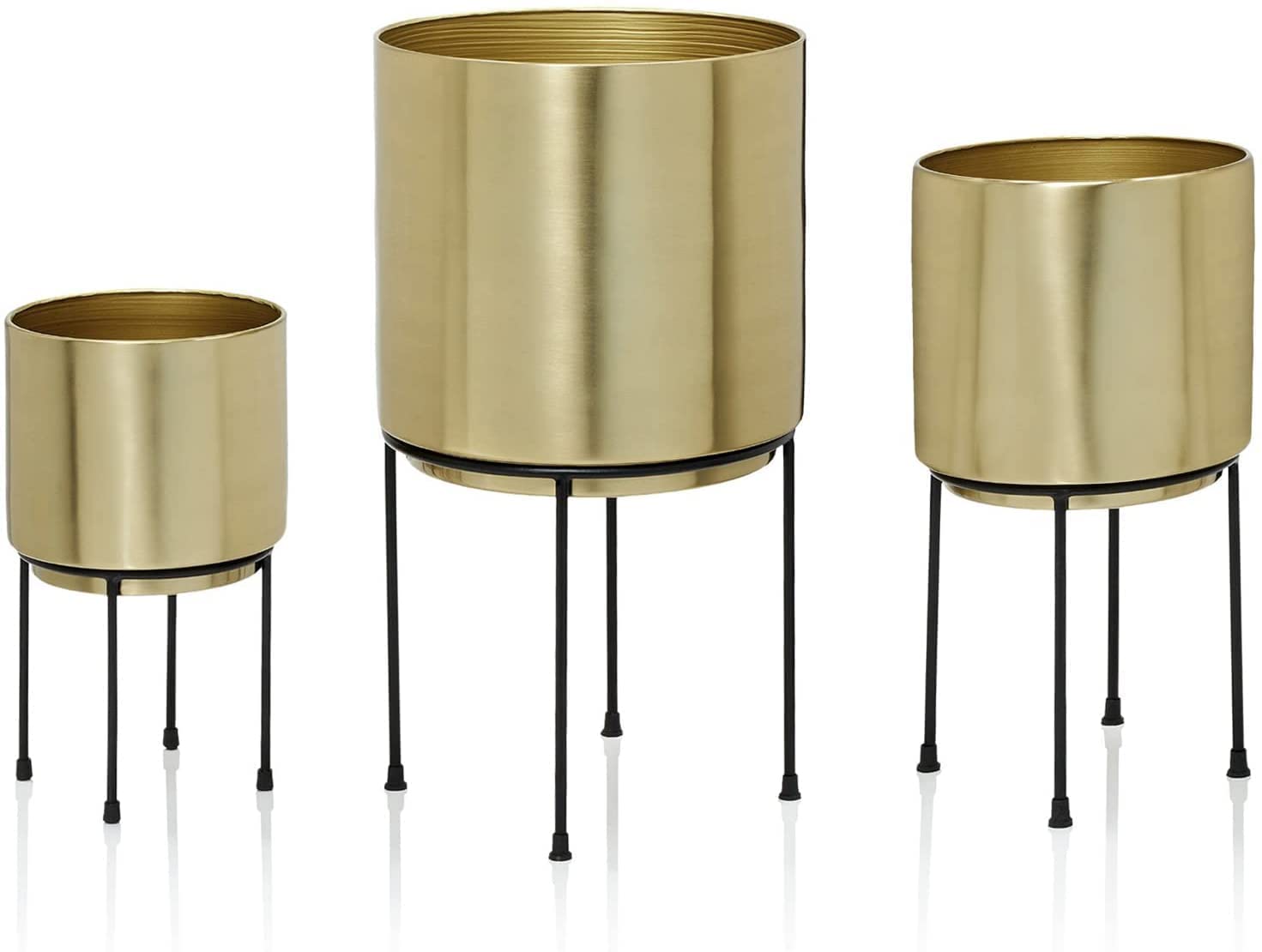 Gracious Worldᵀᴹ Metal Floor Flower Stands Revitalize Your Space with Our Stylish Durable and Versatile Plant Pots | Perfect for Indoor and Outdoor Gardens Homes and Offices Golden Planter Pot Set of 3 (B0B6RGZV3J) Amazon Price History, Amazon Price Tracker