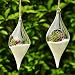 Pack of 2 Hanging Terrarium Glass Vase Flower Air Plant Pot Container Home Office Decoration Olive Shape