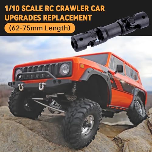 Image of Splined Steel Universal Drive Shaft Driveshafts CVD Axle Shaft 1 /10 Scale RC Crawler Car Upgrades Replacement for Traxxas Axial Tamiya RC4WD Redcat Racing (62-75mm Length)