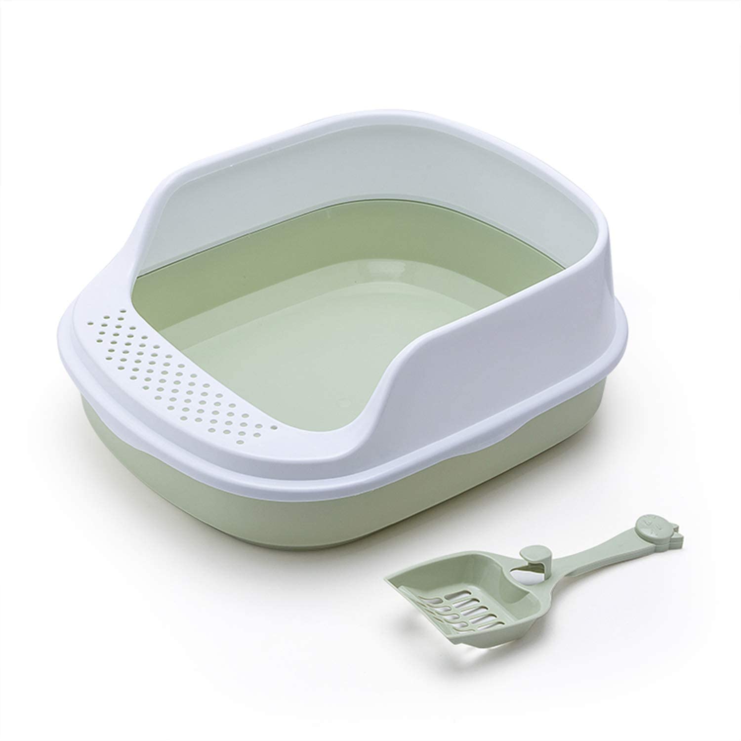 Pets Empire Cat Litter Tray with Scoop | Kitten Litter Tray | Cat Litter Tray Suitable for Kittens, Cat, Rabbit, Pet | Reduces Odor, Perfect Starter for Toilet Training (Green, Large) (B08PFX83RT) Amazon Price History, Amazon Price Tracker