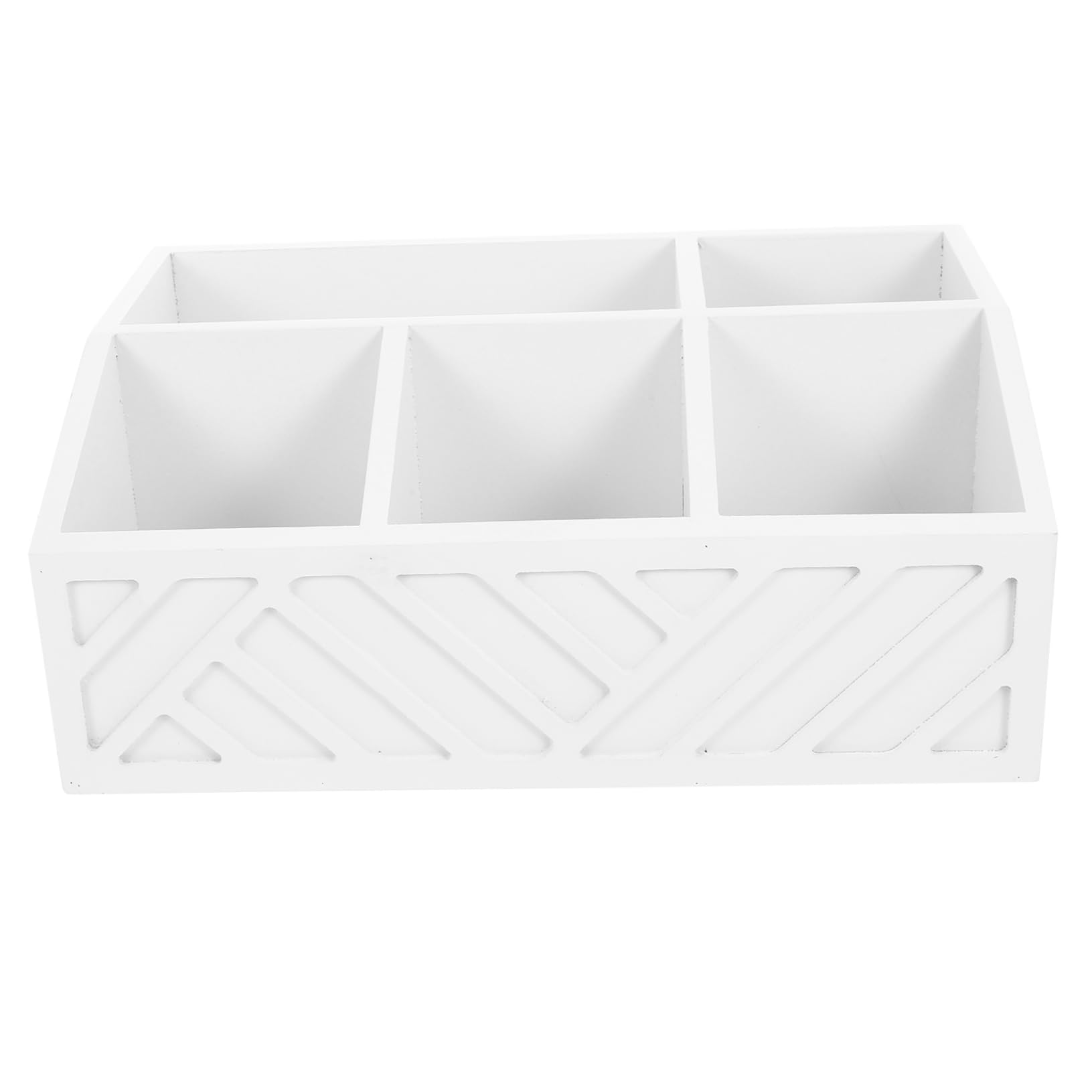 Caja Organizadora de Madera de Color Claro con Compartimentos para Té | Bolsitas y Pequeños Objetos, Uso en Hoteles y Dormitorios, Líneas Limpias y Aspecto Moderno