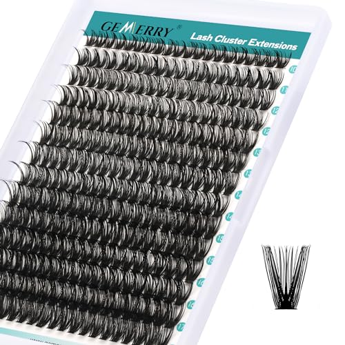 GEMERRY Individual Eyelashes 50D Curl Cluster Lashes Natural Eyelash Extension 280pcs Mixed Tray Reusable Handmade Home Application (50D-0.07D-10-18MIX)