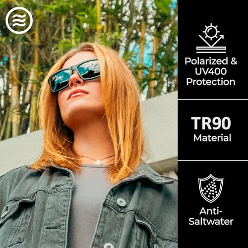 NEVEN Tombstone XL Men’s Polarized Sunglasses -Rugged Relaxed Rectangular UV Protection Sunglasses-Cool Urban Fashion Glasses4