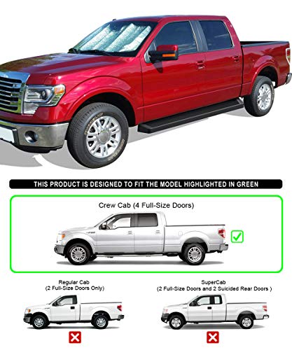 Estribos negros APS 6in para Ford F150 SuperCrew 09-14 miniatura 2