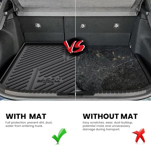 Image of LASFIT Cargo Trunk Mat for 2019-2026 Toyota Corolla Hatchback & 2023-2026 GR Corolla, All Weather TPE Custom Fit Trunk Mat Trunk Liner Trunk Tray Cargo Liner Cargo Tray, Black