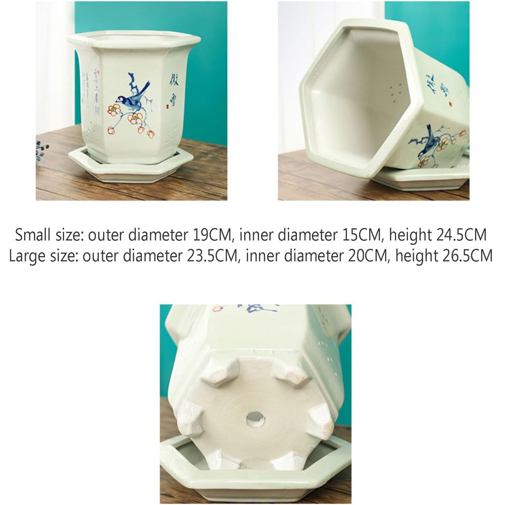Doniczki ceramiczne Doniczki doniczkowe Doniczki doniczkowe Doniczkowe niebiesko-białe porcelanowe doniczki Doniczki do szkółek orchidei Ceramika Bonsai Doniczki ze storczykami Doniczki do wnętrz