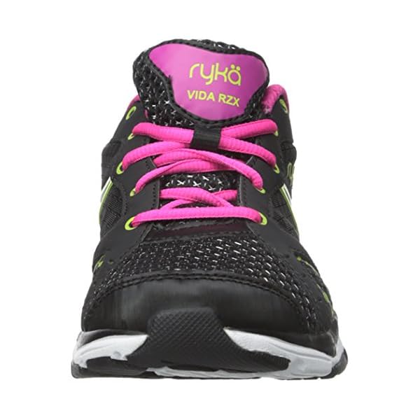 Ryka Women's Vida RZX Cross-Training Shoe, Black/Ryka Pink/Lime Blaze, 8.5 M US