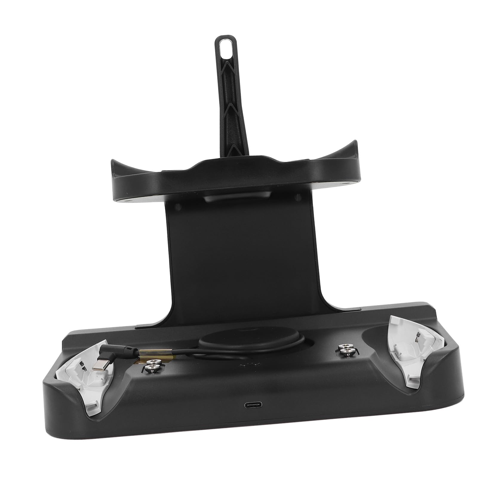 Gedourain Supporto di Ricarica per Controller VR Comoda Ricarica Rapida Illuminazione RGB Stazione di per Controller per Cuffie VR per Giocatori Materiale ABS (Nera)