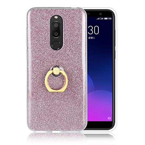 Custodia® Anillos Soporte Funda Carcasa Case Cover Caso para Meizu M6T(Rosa)