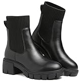 [todaysunny] ブーツ レディース サイドゴアブーツ 厚底ブーツ レディース ショートブーツ 黒 ミドル丈 ソックスブーツ ニットブーツ エンジニアブーツ ハイカット 秋 冬用 ワークブーツ アンクルブーツ 革靴 防水 Boots women