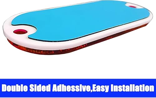 Miniatura 5 de BESULEN Reflectores ovalados para automóvil, 10 calcomanías reflectantes para ruedas automotrices, reflectores de seguridad autoadhesivos para