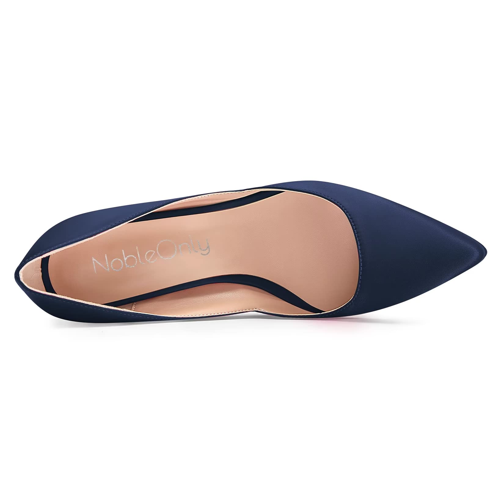 NobleOnly Mujer Alto High Heel Aguja Puntiaguada Punta Slip-on Pumps Dress de Boda Fiesta 10 CM Heels