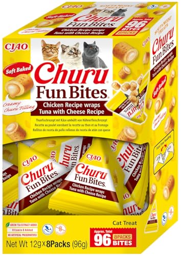 INABA Churu Fun Bites, Katzenleckerlis mit Huhn und Käse, 96g – Ansicht 1