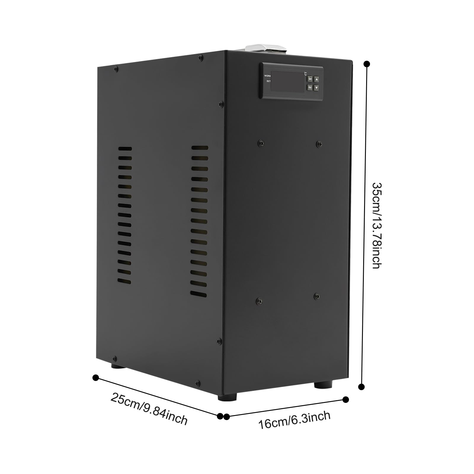 Radiatore per acquario, 40 l, sistema di raffreddamento per acquario, 150 W, con display LCD per acquario, erba di pesce, corallo