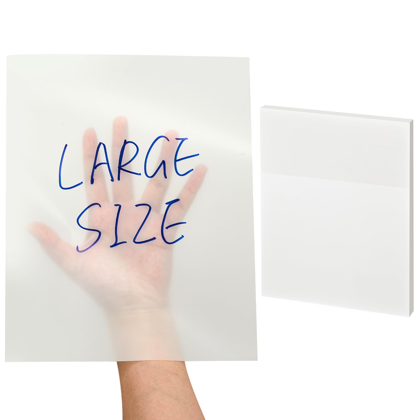 Notes adhésives transparentes format A4 Gueevin de 50 feuilles pour bureau
