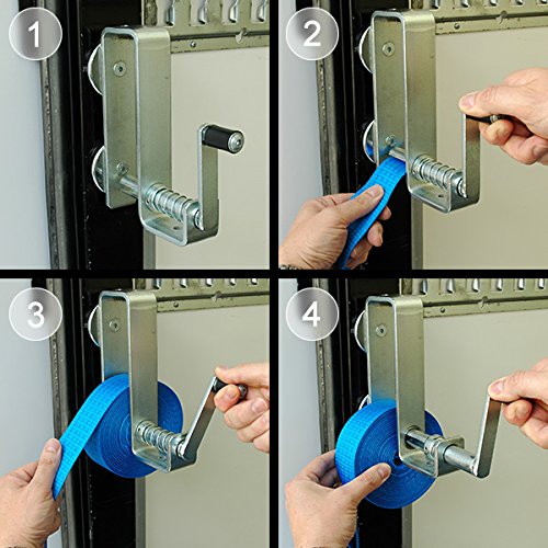 DER Spanngurtaufroller mit Edelstahl-Halteplatte ohne NeodymMagnete | Spanngurtaufroller mit Edelstahl-Halteplatte für die flexible Fahrzeugmontage