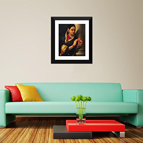 Image of Tallenge Stolen Interview - by Raja Ravi Varma Small Poster Paper - Framed (12 x 18 inches)