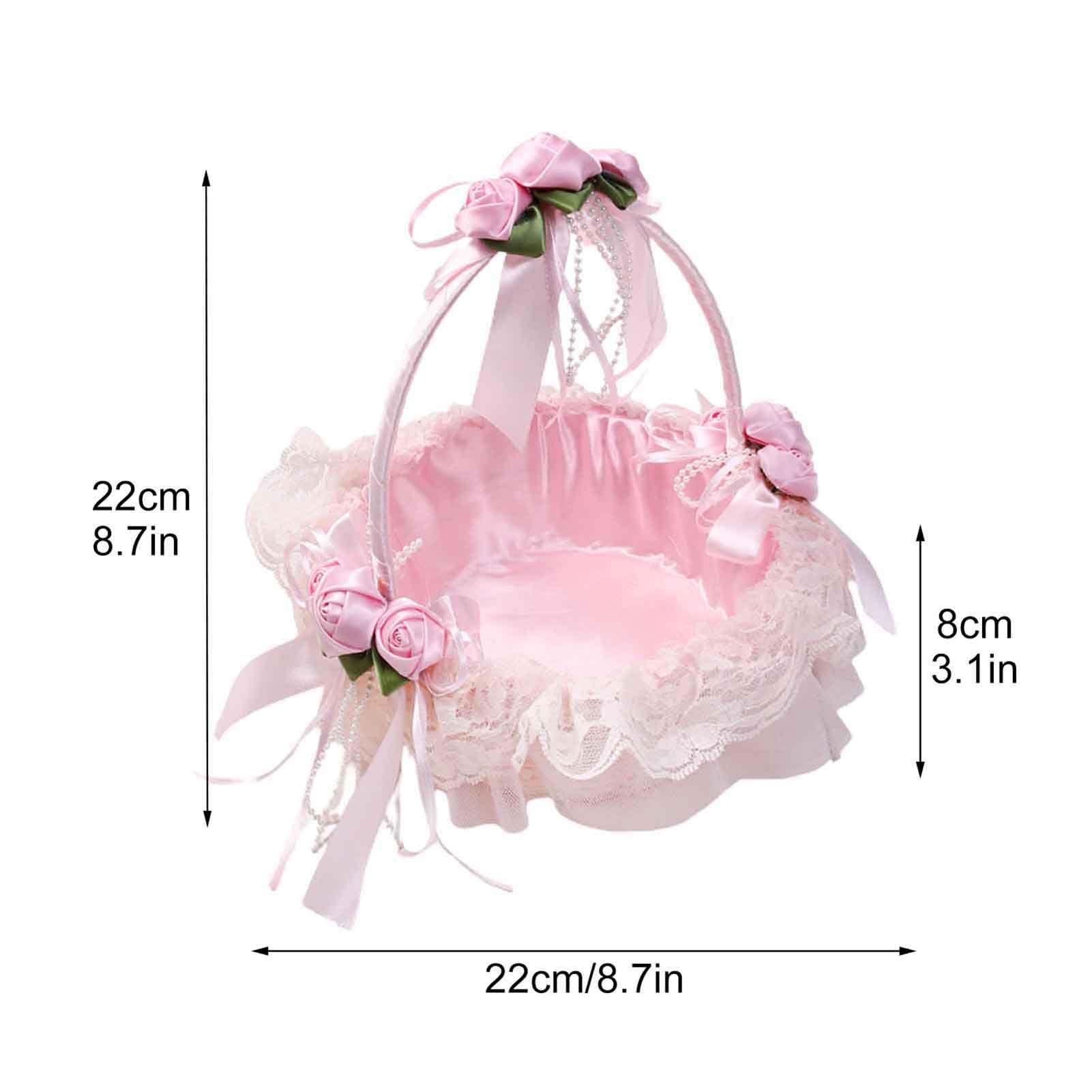Wedding Flower Girl Basket Multipurpose Romantic for Wedding Ceremony