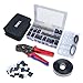 HOMCA Dupont Outil de Sertissage AWG26-17 Dupont Sertisseuse à Cliquet avec 2030PCS Dupont Mâle/Femelle Connecteurs à Broches 0,14-1mm² et 460 PCS JST Connecteur pour 2,54mm 3,96mm etc Connecteur