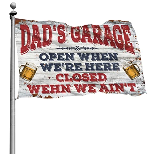 Drapeau de garage papa et déco chambre ado grand format 152x244 cm