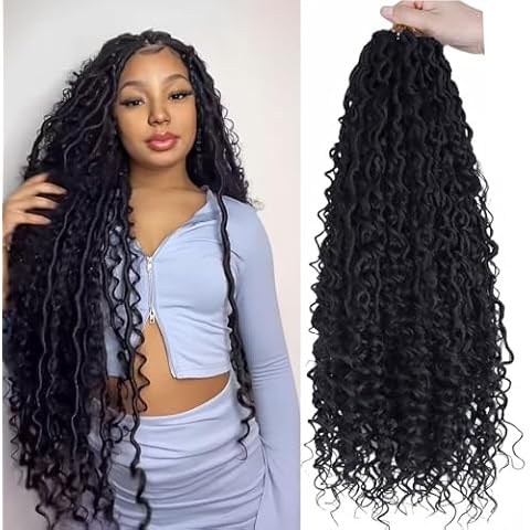 LMZIM 24 inch Goddess Locs Crochet Hair Cover
