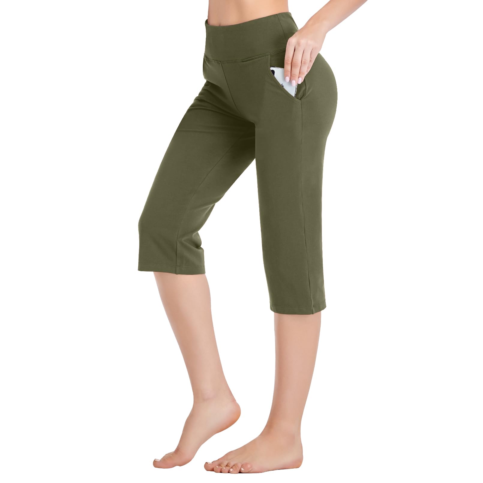 RIMLESS 7 Women's Yoga Pants with Pockets High Waist Stretch Pants Tummy Control Workout Pants