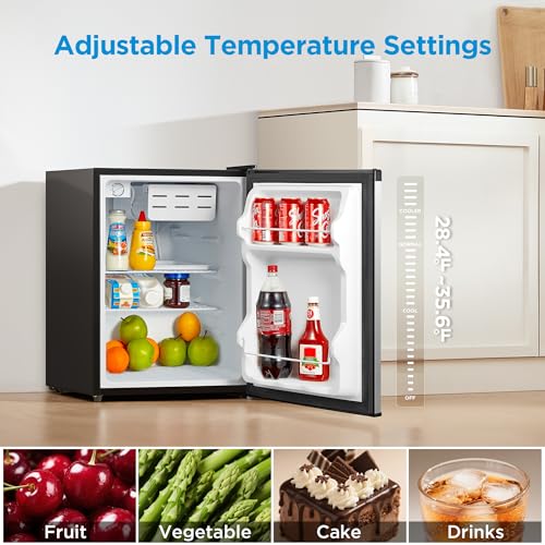 Image of Midea WHS-87LSS1 Refrigerator, 2.4 Cubic Feet, Stainless Steel