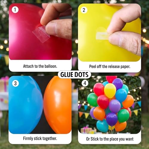 Image of Partycat Balloon Decoration Kit with Manual Air Pump, Arch Strip & Glue Dots - Quick Inflation for Latex & Foil Balloons, Perfect for Birthday, Wedding, Party Decor