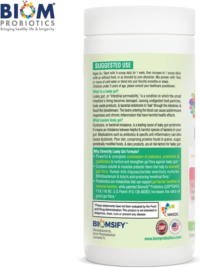 Diversify® Total Gut Health Human Milk Oligosaccharides with prebiotics + Resistant Starch. Precision Probiotic Formula to Help with Leaky Gut. Vegan, Non-GMO Gluten-Free (1 Unit) - Image 5