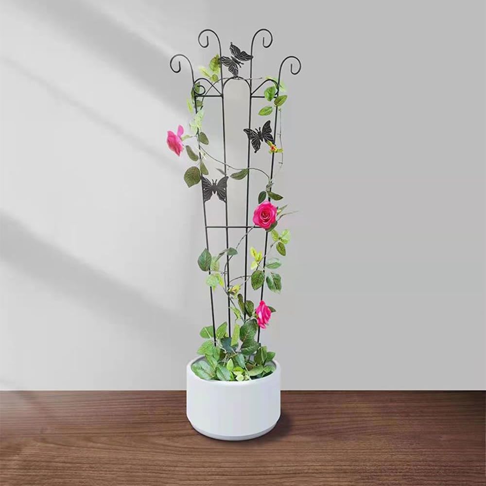 Enrejado De Jardín De 90 CM De Altura para Plantas En Maceta, Enrejado De Metal para Plantas Trepadoras Al Aire Libre E Interior para Plantas De Interior Flor Vides Hiedra(Size:1pcs-90cm/35.4in)