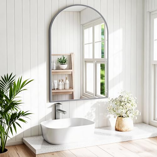 Image of NEWBULIG Bathroom Mirror, Wall Mirror with Aluminum Alloy Thin Frame, Bathroom Mirrors for Over Sink, Bedroom, Living Room, Entryway