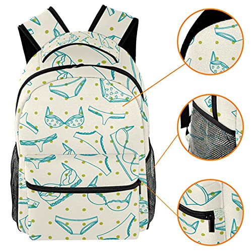 Sac à dos premium vert à pois multicolores aux finitions soignées