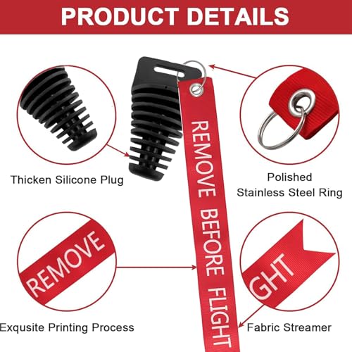 Image of Muffler Exhaust Wash Plug, Hoedia 2 Pack Wash Plugs with 2 Streamers, Fit most 2 Stroke 4 Stroke Motorcycle Bikes with Rubber Exhaust Silencer