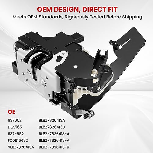 Image of SYERAL Power Door Lock Actuator w /Latch Assembly 937-652 Rear Left Driver Side Door Latch Compatible with Ford Escape 2008-2012, Compatible with Mercury Mariner 2008-2011