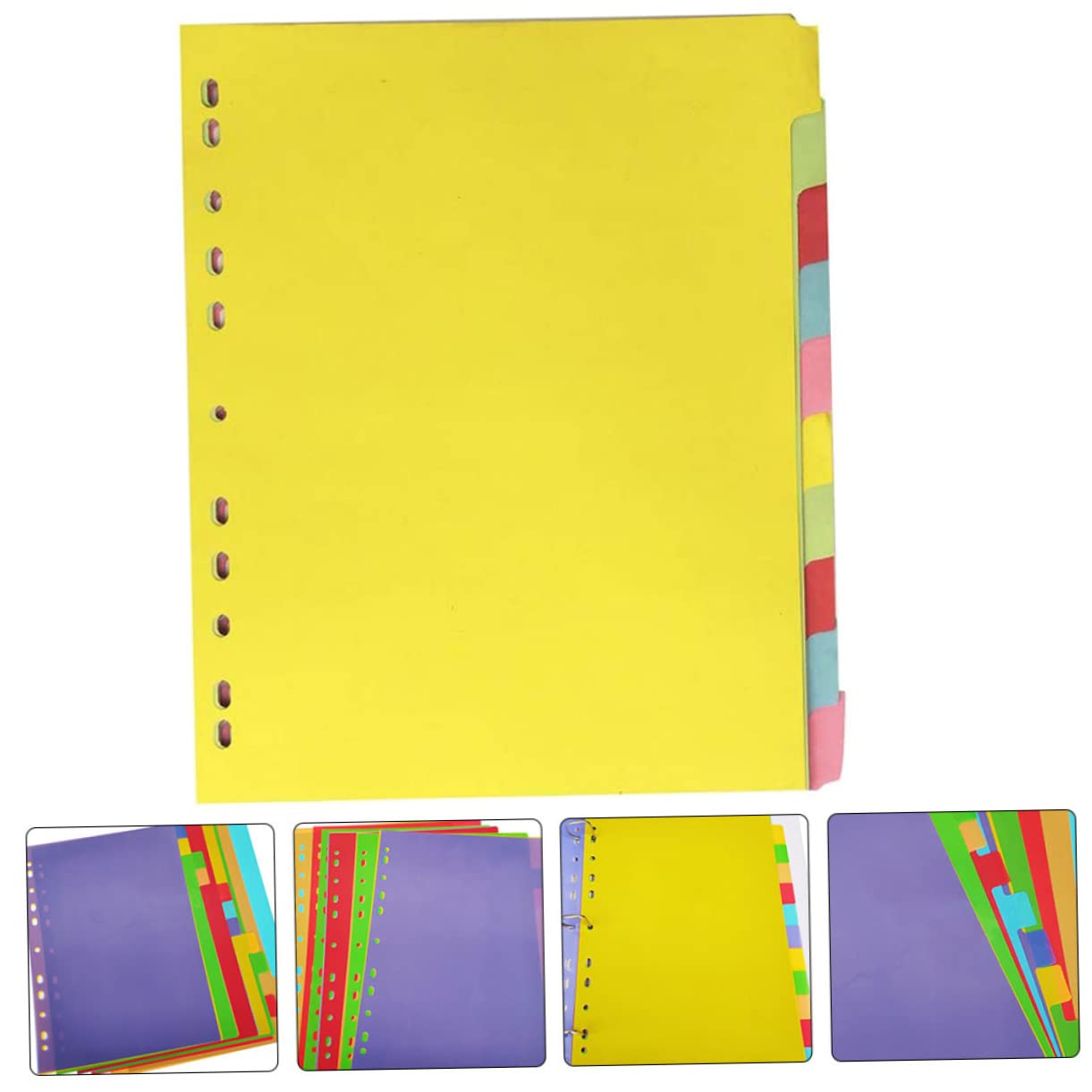 NUOBESTY 36pezzi Divisori Colorati Con Etichette Scrivibili Per Organizzazione Documenti e Quaderni Per Ufficio Scuola e Presentazioni