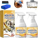 Limpiador de aceite pesado de cocina, nuevo agente de limpieza de aceite pesado multiusos para cocina, potente limpiador de manchas de aceite de cocina, desengrasante de cocina (2pcs)